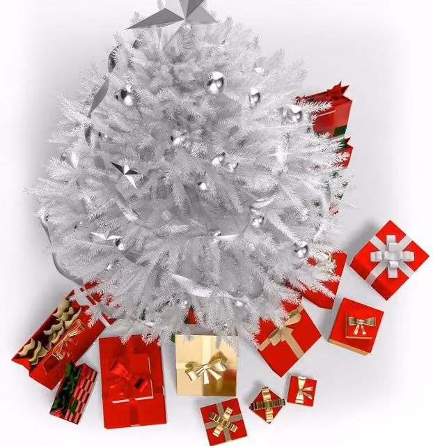 Árbol de Navidad blanco NORTHIX de 150 cm con base estable
