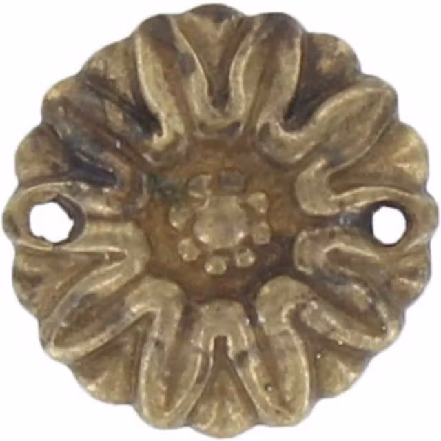Pomos de latón Metal Style acabado mate color oro, Diámetro: 23 mm, Pack de 50 unidades