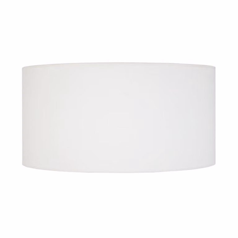 Pantalla de lámpara cilíndrica TOSEL en tela color marfil, Diámetro: 45 cm, Altura: 25 cm