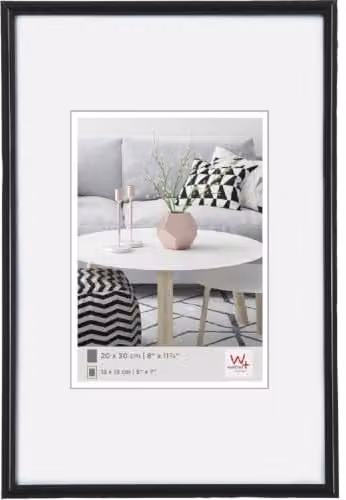 Marco de plástico rectangular Walther Design Galeria, Negro, An/Al: 50 x 60 cm