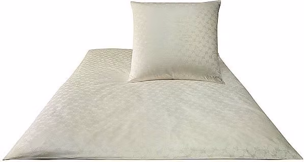 Juego de ropa de cama de satén Mako de JOOP! Living en color crema natural, incluye funda nórdica de 200 x 200 cm y 2 fundas de almohada de 70 x 90 cm