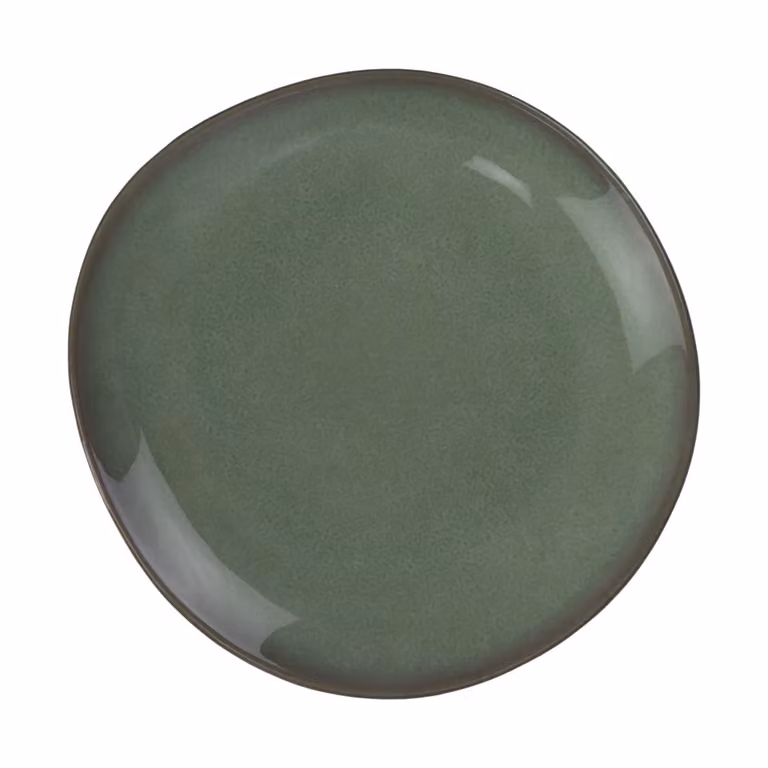 Plato de postre Villeroy & Boch Lave color verde de porcelana Diámetro: 23 cm, Altura: 2,6 cm