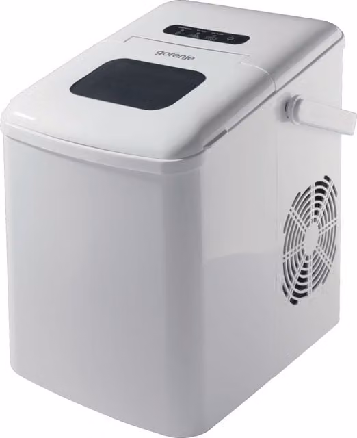 Máquina para hacer cubitos de hielo Gorenje IMD1200W con pantalla digital, capacidad 1,8 l, color blanco
