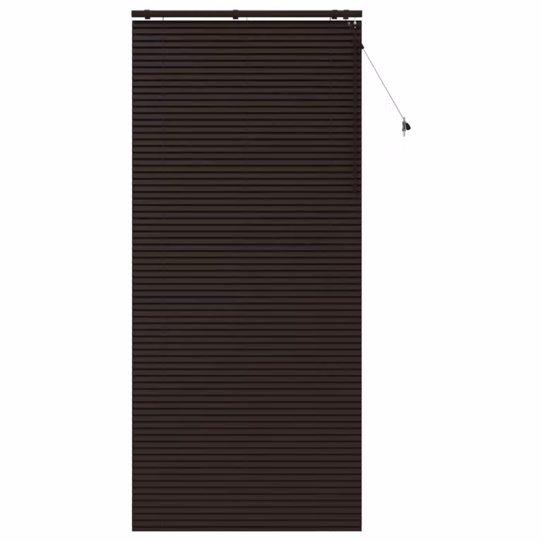Persiana veneciana de madera vidaXL en marrón oscuro, An/Al: 115 x 250 cm, 35 mm