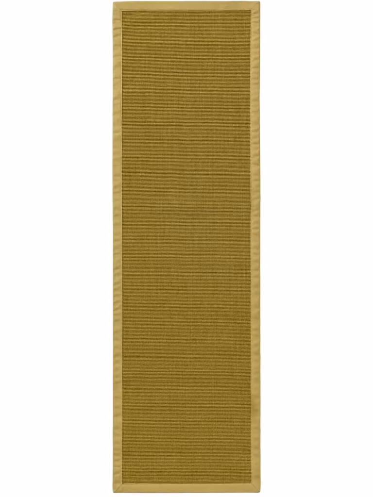 Alfombra de sisal y yute Benuta color verde, diseño minimalista y rectangular, An/P: 70 x 300 cm