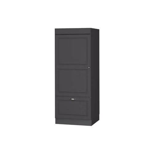 Armario alto de cocina Vicco Fame-Line en antracita y oro con estilo Landhaus, An: 60 cm, Al: 153,6 cm, P: 58,1 cm