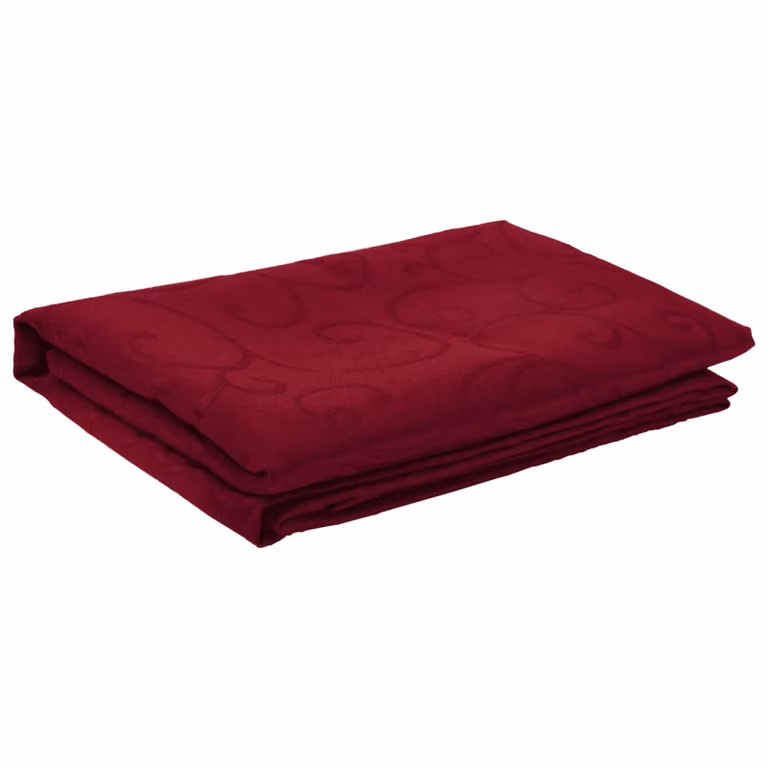 Mantel rectangular de jacquard vidaXL en color rojo vino, repelente al agua y lavable, An/P: 110 x 180 cm