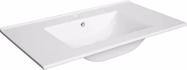 Lavabo empotrado Riva rectangular de cerámica blanca An/P: 80 x 46 cm
