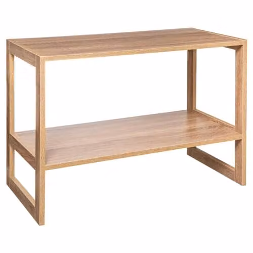 Estantería apilable de 2 compartimentos 5five con efecto madera natural en colores beige y marrón