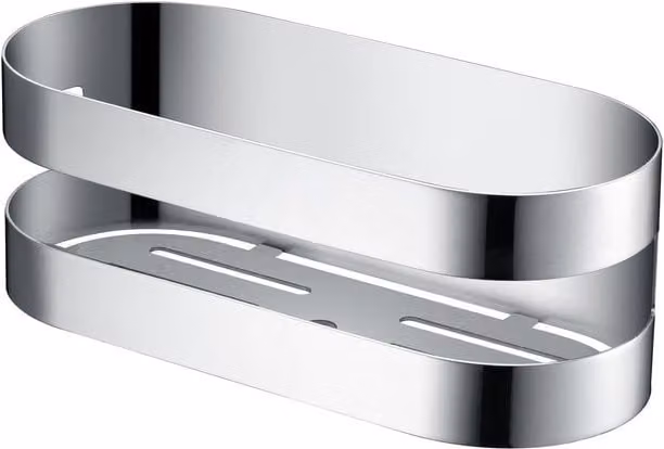 Jabonera frontal Nirmala de Imex Products en color plata de acero inoxidable