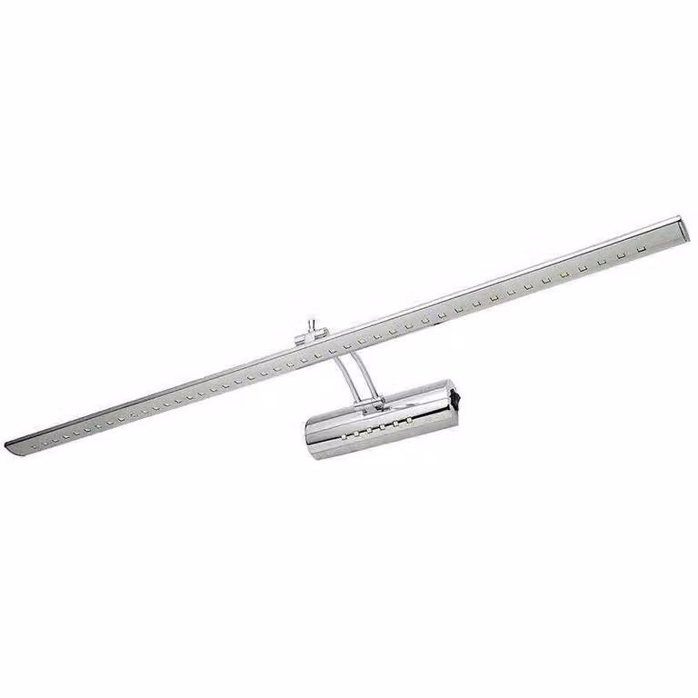 Aplique LED LEDBOX para espejos y cuadros, diseño moderno en color plata cromado, 100 cm, 12W, luz blanco frío