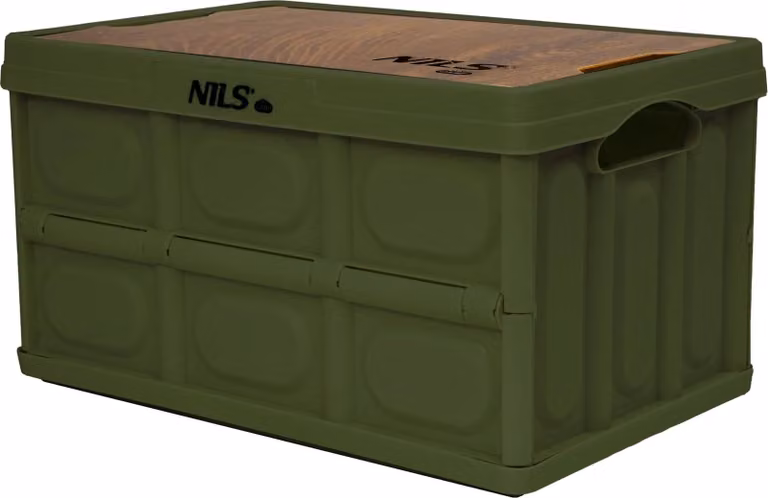 Caja plegable Northix con tapa y asas para camping y jardín, de 9 litros, color verde multicolor