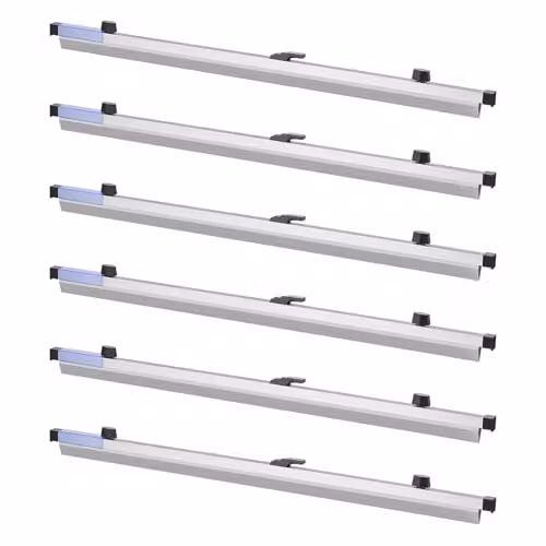 Pack de 6 abrazaderas colgantes VEVOR de aluminio color plata para planos y mapas, Ancho: 762 mm