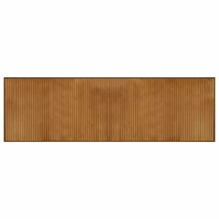 Alfombra rectangular de bambú vidaXL marrón para salón, antideslizante, An/P: 60 x 200 cm