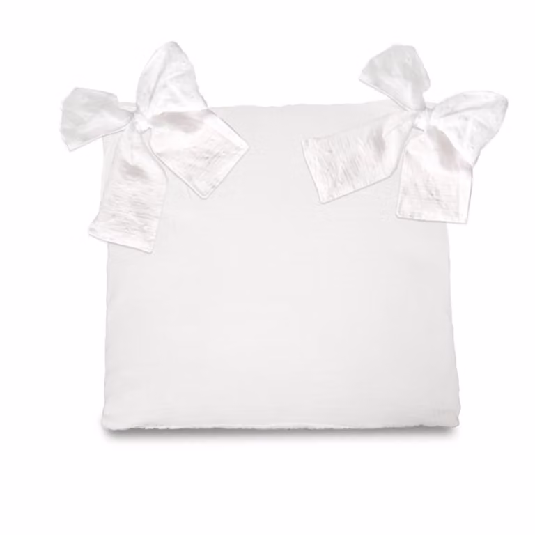 Funda de cojín cuadrada MueMue de algodón en color blanco, 40 x 40 cm