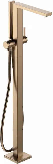 Grifo monomando para bañera de pie Hansgrohe Tecturis E en latón cepillado color bronce o dorado