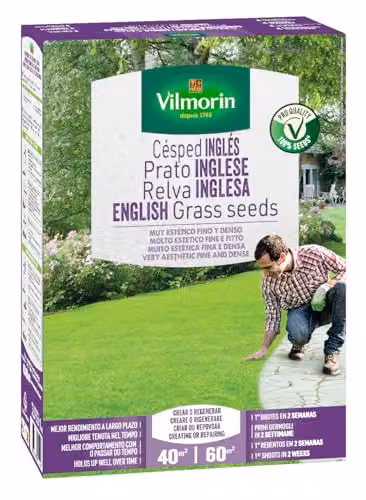 Semilla de césped inglés Vilmorin para terrenos de hasta 100 m², 1 kg