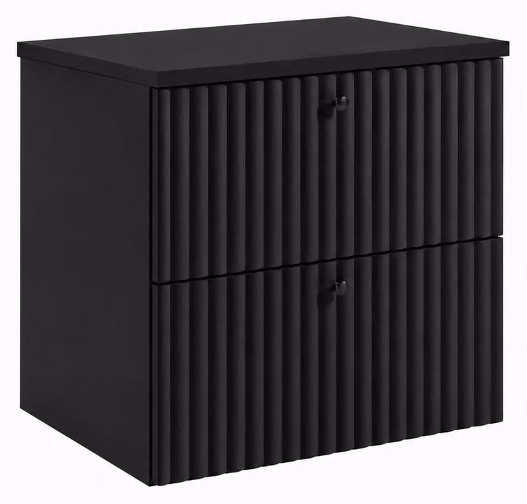 Mueble de baño suspendido moderno 3E 3xE living.com con puertas y cajones con cierre suave, An/P/Al: 60 x 44,4 x 58,6 cm