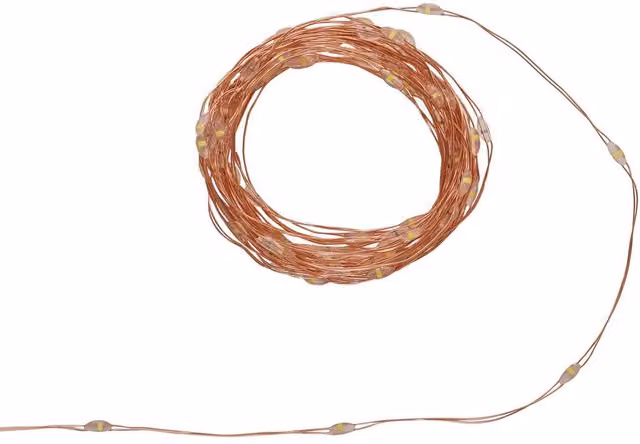Guirnalda de luces LED de Feeric Lights & Christmas con cable de cobre y 100 luces en color blanco de 5 m de longitud