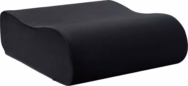 Almohada para el asiento vidaXL de terciopelo negro con espuma PU, antideslizante y transpirable, An/P/Al: 40 x 40 x 13 cm