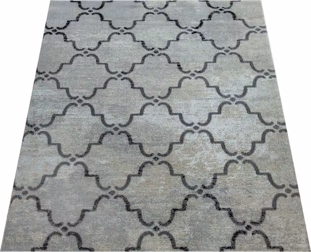 Alfombra Artino de estilo moroccan y diseño moderno para interior y exterior, color gris, An/P: 80 x 150 cm