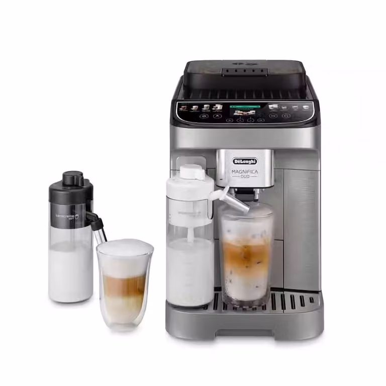 Cafetera automática De'Longhi Magnifica Duo ECAM332.80.SXB color plata con función cold brew