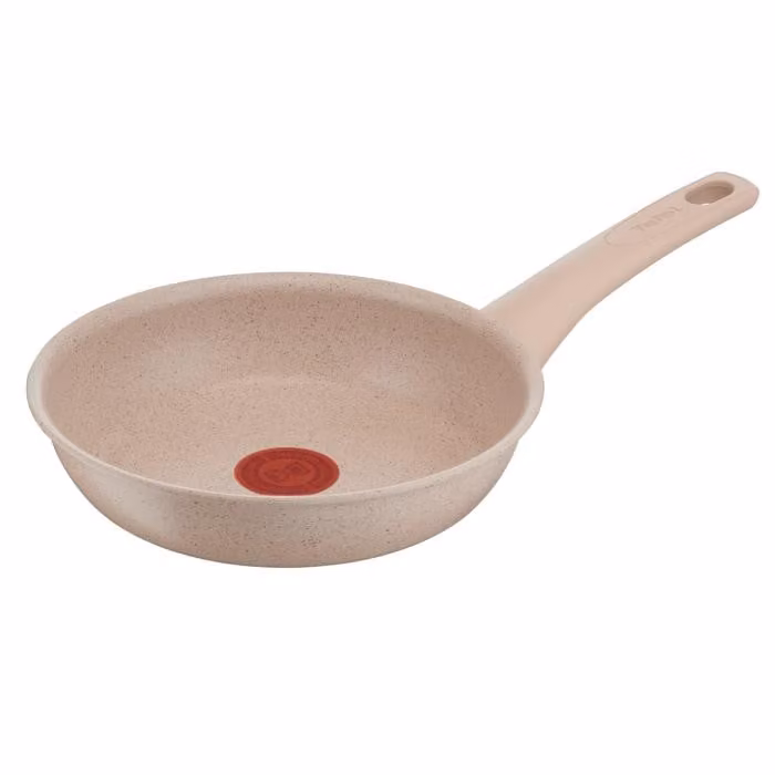 Sartén Tefal Delight de 20 cm con revestimiento antiadherente y cuerpo de aluminio reciclado en color beige