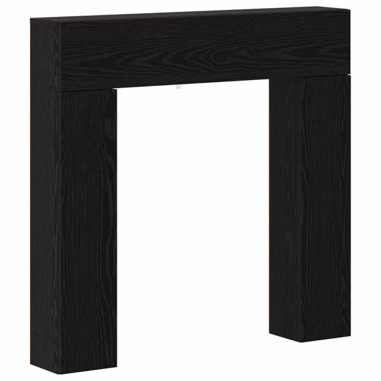 Marco de chimenea de madera vidaXL en color negro, estilo moderno, An/P/Al: 102 x 18 x 100,5 cm