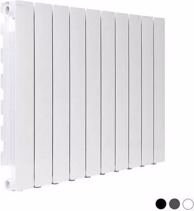 Radiador de aluminio FONDI Blitz Super B4 de 3 elementos en color blanco con medida de 800 mm