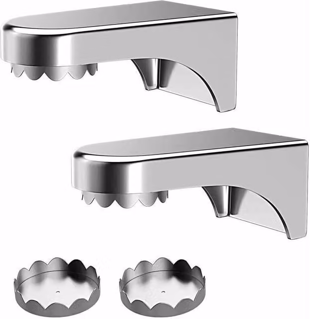 Jabonera magnética de 2 piezas ODIPIE en color plata y gris con adhesivo para pared, ideal para baño y cocina