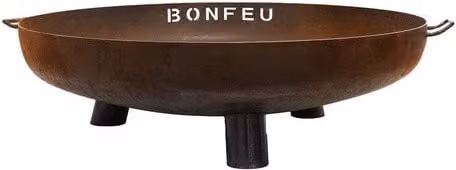 Brasero de leña Bonbowl Plus de BONFEU en acero color marrón con un diámetro de 100 cm