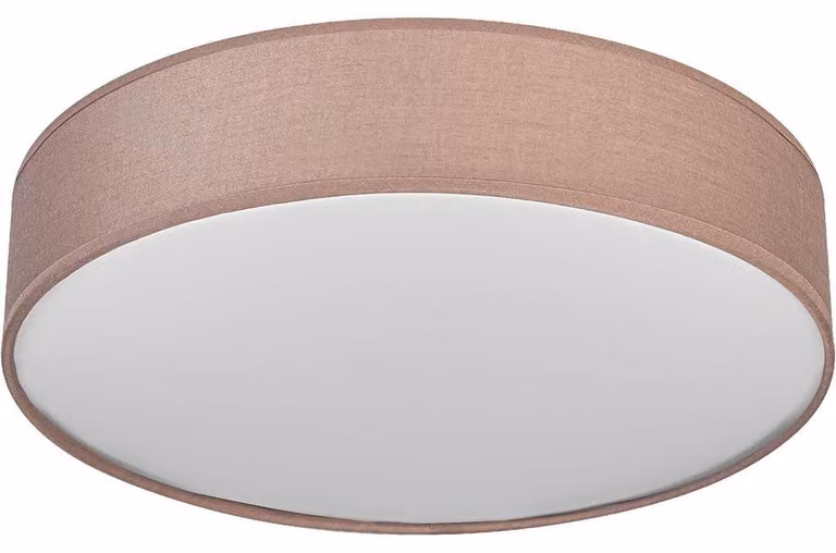 Lámpara de techo LEDVANCE Orbis Paris con pantalla de tela, diseño moderno, color marrón, 2 casquillos E27, Diámetro: 40 cm
