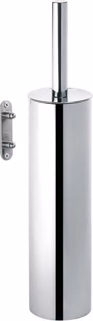 Escobillero de pared Gedy Edera en acabado cromo y acero inoxidable