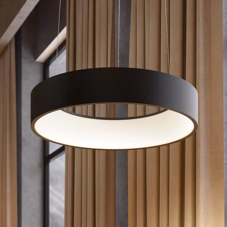 Lámpara colgante LED Arcchio de diseño moderno y atenuable en color negro para cocina