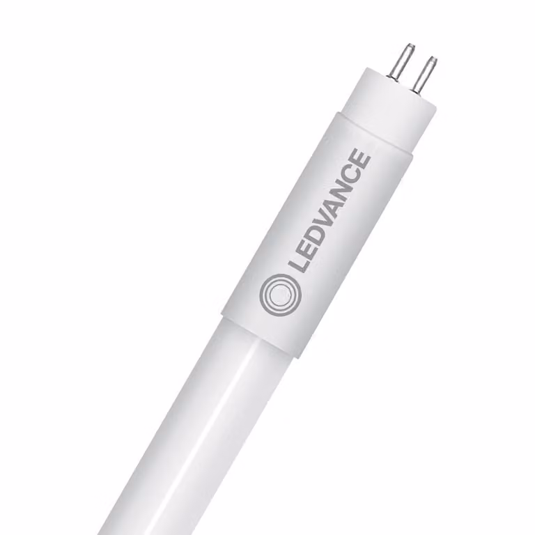 Tubo LED T5 G5 Ledvance de 90 cm, 10W, luz cálida 3000K, color blanco y acabado en vidrio sin parpadeo