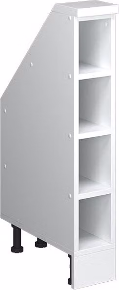 Armario de cocina para techo inclinado Vicco R-line blanco con 4 compartimentos y estantes internos
