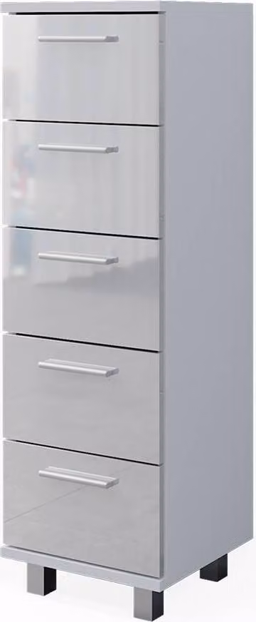 Armario de baño Vicco Ilias blanco alto brillo An/P/Al: 30 x 19,9 x 95 cm