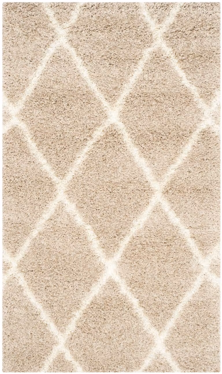 Alfombra Safavieh de estilo marroquí y diseño moderno en colores beige, blanco y gris, An/P: 122 x 183 cm