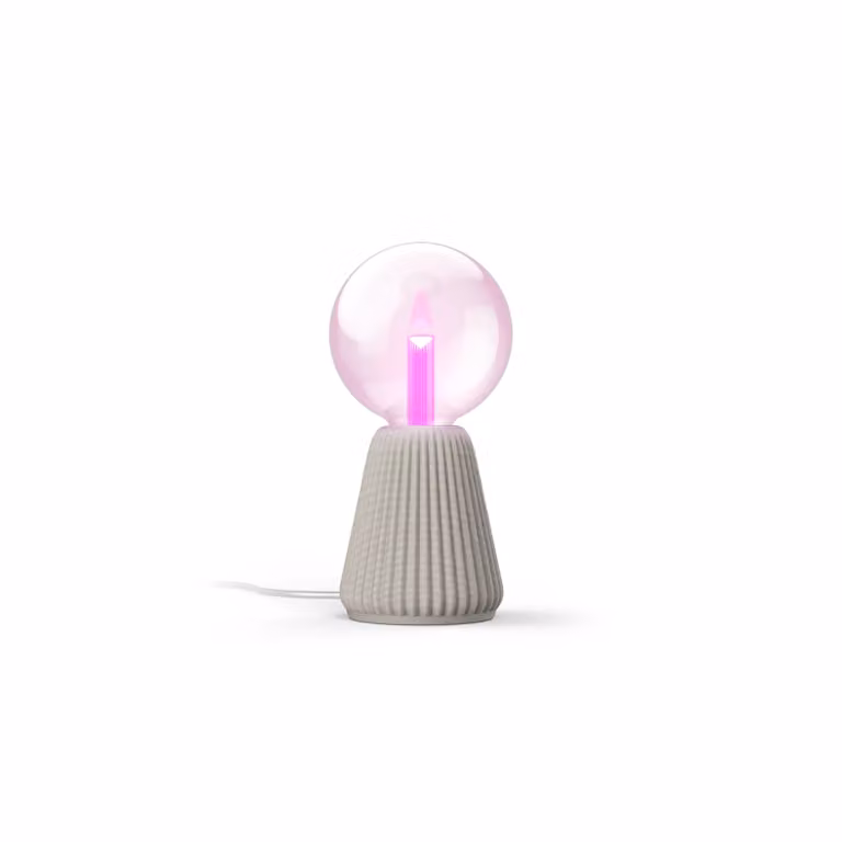 Pack de Philips Hue con bombilla Lightguide Globo y base de lámpara impresa en 3D, color beige