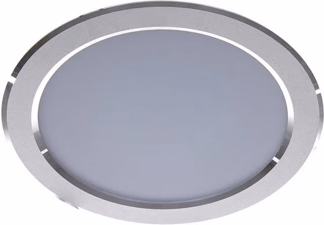 Ojo de techo LED empotrado Italux Luxram de 16W, luz blanca fría 4000K, acabado cromado satinado, IP20