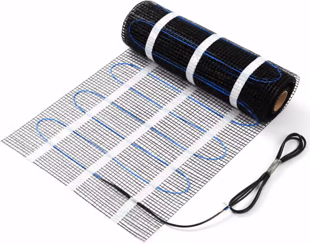 Alfombrilla calefactora eléctrica Ergowave para bajo baldosa de 160W, color negro, cubre 6 m2
