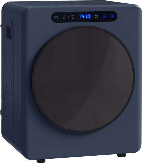 Secadora de evacuación HOMCOM de 5 kg, carga frontal, 1000W, tambor de acero inoxidable, Azul