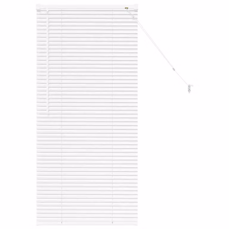 Persiana veneciana de aluminio vidaXL en color blanco, An/Al: 130 x 55 cm, 25 mm