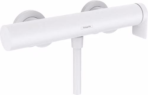 Mezclador monomando para ducha Hansgrohe Vivenis de montaje en superficie, blanco mate con acabado cerámico y safety stop