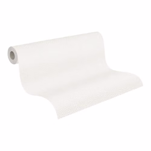 Papel pintado texturizado A.S. Création blanco con diseño minimalista y abstracto de 26,5 m²