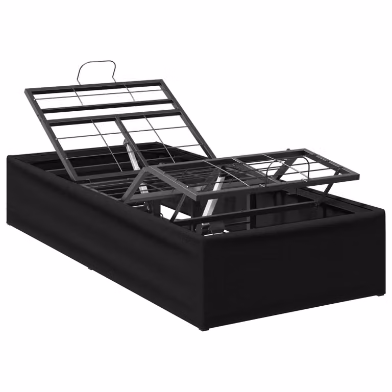 Estructura de cama ajustable eléctrica vidaXL en color negro con base elevable y cabecero y pie de cama, An/P/Al: 100 x 200 cm