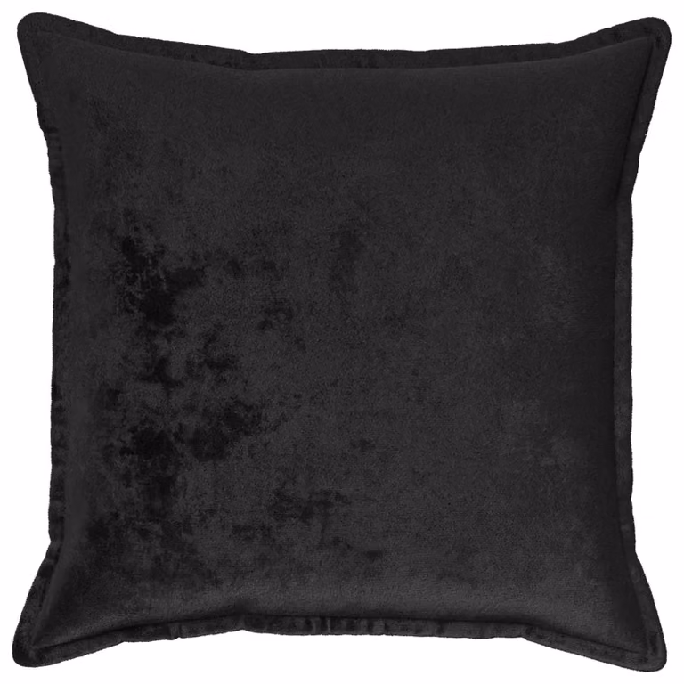Set de 2 fundas de almohada vidaXL HOUTEN en franela negra de 55 x 55 cm