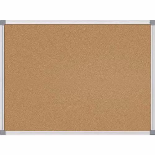 Tablero de corcho MAULstandard marrón con marco de aluminio An/Al: 120 x 90 cm