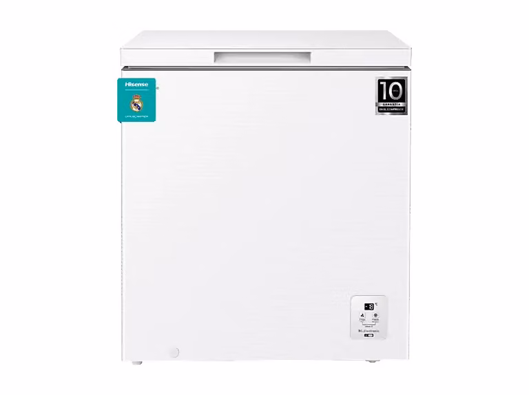 Congelador horizontal Hisense FT200N1AWDL de 198 l en color blanco con revestimiento antibacteriano y luz LED interior, An/P/Al: 78,7 x 55,9 x 85,8 cm