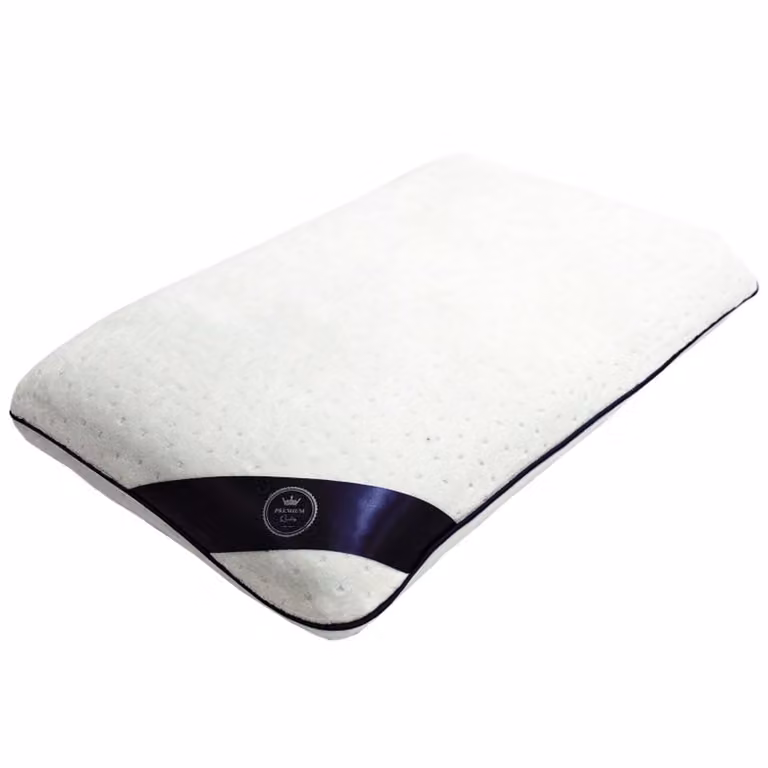 Almohada viscoelástica Reca Bedding blanca con funda desenfundable, transpirable y antibacterial, An/An/Al: 60 x 60 x 60 cm